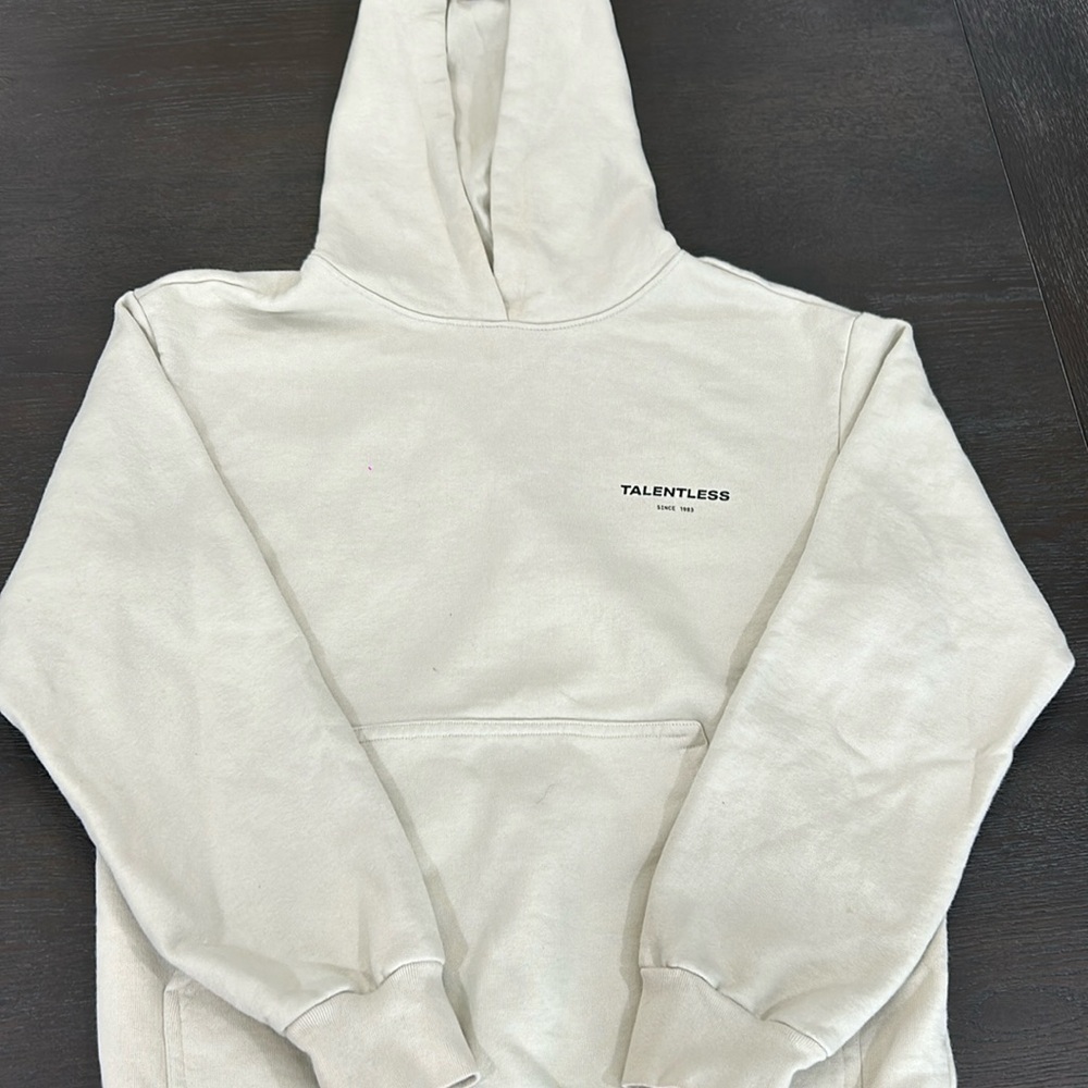Talentless Women’s Circle Logo Hoodie Size Medium Color Bone